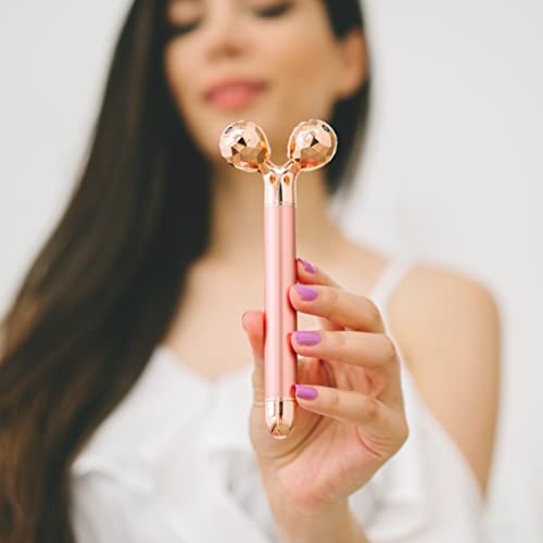 ELLIXI Massageador facial elétrico 5 em 1 – 5 cabeças vibratórias, incluindo rolo de elevação em V 3