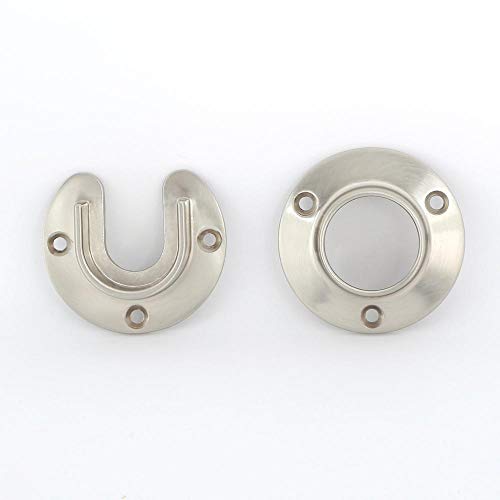 Everbilt 1-5/16 in. Heavy-Duty Brushed Nickel Closet Pole Sockets (2-Pack)