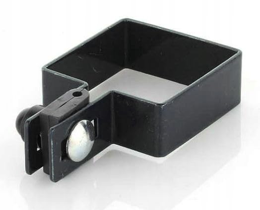Square End Clamp Set 50x50mm for Diameter 3 mm Wire - Anthracite Fence Clamp for Fence Posts - Attachment of Grid Rod Mats - Fence Clamps Clamp Strut Clamp Post Clamp