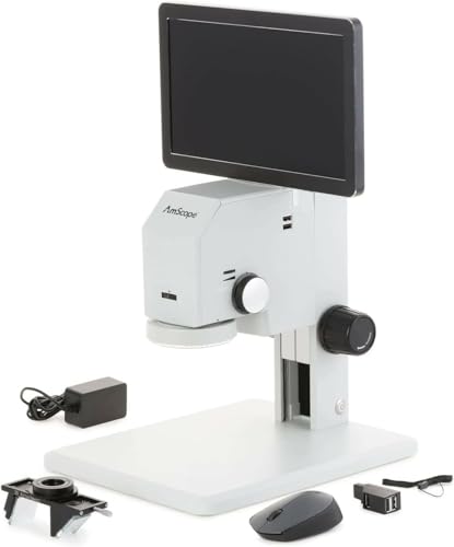 Image of AmScope - Digital Microscope for Industrial Inspection with 0.7X-4.5X Magnification and 11.6 inch HD Screen - DM745-HDM11