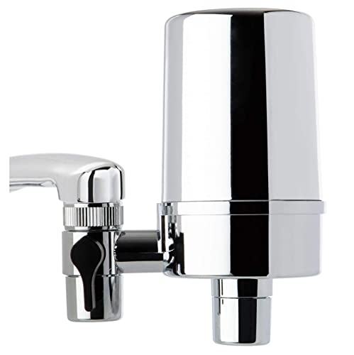 iSpring DF2-CHR Filtre à Eau de Robinet pour Cuisine, Salle de Bain ou Évier de Camping-car, Longue Durée de Vie de 500 Gallons, Finition Chromée