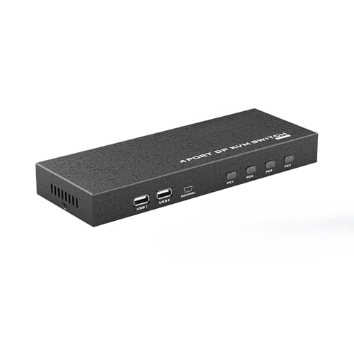 Commutateur KVM 4 ports DP 4K 60Hz MT-PK401 pour partager souris clavier et écran