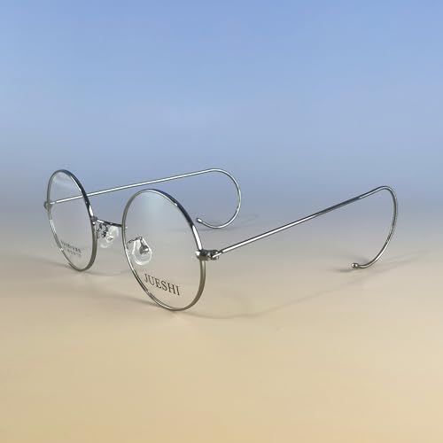Image of Vintage Gunmetal Round Glasses 46mm Flexible Optical Metallic wire Spring Frame