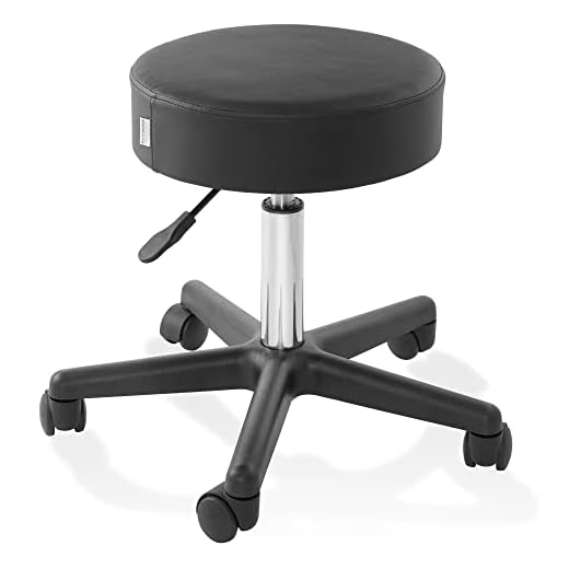 Saloniture Rolling Hydraulic Salon Stool - Adjustable Swivel Chair for Spa, Shop, Salon, Massage, Medical, Work or Office