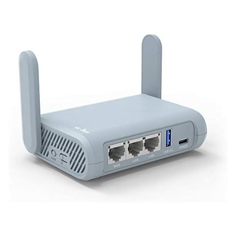 GL.iNet GL-MT1300 (Beryl) VPN Wireless Mini Travel Router - Connect to Hotel WiFi & Captive Portal, USB 3.0, 3 Gigabit Ports, Range Extender, Assess Point, Pocket-Sized, MicroSD Slot, Easy to Setup Cover