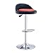 ZHICHUAN Regulowana wysokość fotel barowy | nowoczesny obrotowy stołek barowy Airlift, wyściełane krzesło z średnim oparciem dla ergonomicznego siedzenia (kolor: B) Pedał/A