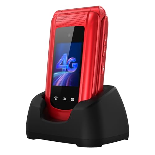 Tosaju Téléphone Portable 4G à Gros Boutons pour Personnes âgées, débloqué, Simple et Facile à Utiliser, avec écran IPS 2,4