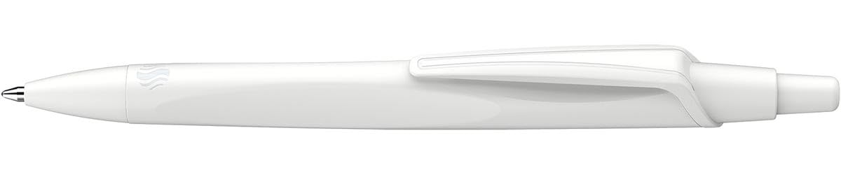 Schneider Reco Recycled Plastic Ballpoint Pen - Awarded Blue Angel - White - Pack of 20