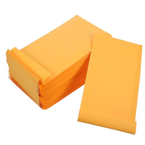 NIYANGLE 25 pezzi Buste Spedizione Pluriball Buste Protettive Autoadesive in Carta Kraft Gialla per Spedizioni Documenti Gioielli Accessori