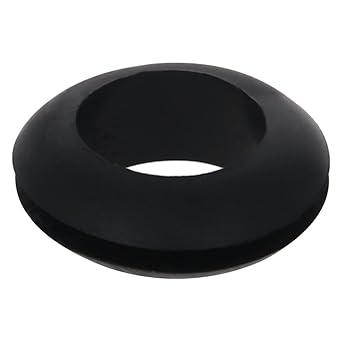 Yinpecly Rubber Grommet 16mm(ID) Double Sided Round Rubber Hole Plug for Wiring Cable Black 100pcs