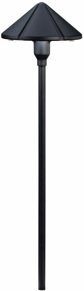 Kichler 15326BKT Six Groove Path & Spread 1-Light 12V, Textured Black