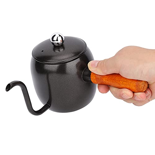 Riuulity Tetera de Acero Inoxidable de Diseño Moderno, Hervidor de Agua con Pico Largo y Boquilla Fina para un Fácil Control del Agua, 500ml para Amantes del café (500ML)