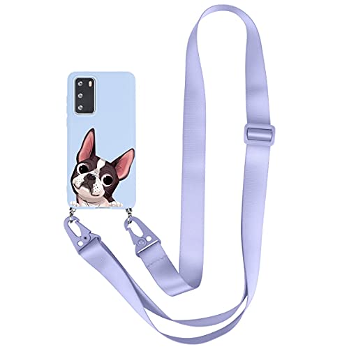 Teléfonos Celulares, Wireless KAPUCTW - Funda con cordón compatible con Huawei Y6 2019 con correa ajustable para el cuello, funda protectora 3D de silicona suave a prueba de golpes para...