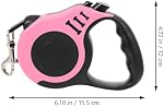 Alipis Portable Dog Leash Retractable for Outdoor Walking and Training, 3 Meter Long with Ergonomic Handle