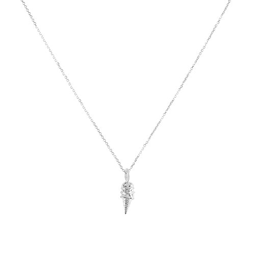 Sterling Silver Ice Cream Cone Pendant Necklace, 18 