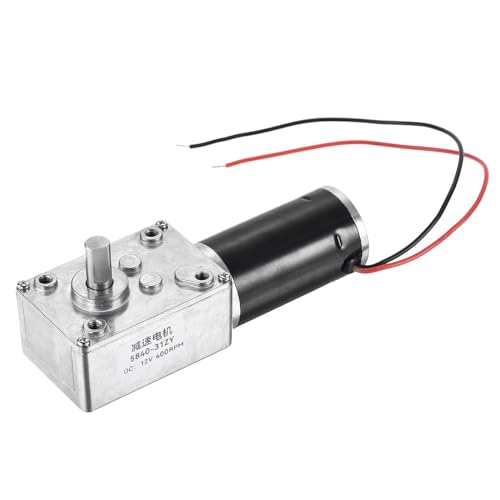 Moteur à vis sans fin DC 12V 400 tr/min arbre en D 8mm pour réduction de vitesse