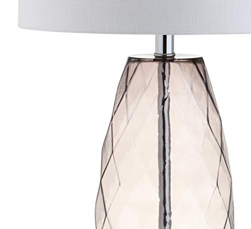 Lámpara de Mesa de Vidrio Gris Ahumado 26.5" Moderno miniatura 4