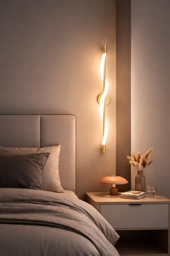 Image of FILLISKA Led Wall Highlighter Light, 3-in-1 Colour Changing, Luxurious Wall Decor (12 Watt Gold Swril-582)