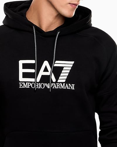 Emporio Armani 7M000909 Men's Visibility Hoodie in Cotton Blend Plush4