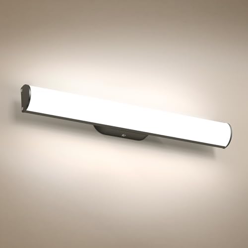 OOWOLF Specchio da Bagno Luce a Parete – 43,5 cm 12W 4000K Lampada LED per Trucco e Rasatura Illuminazione a Parete sopra lo Specchio IP44 per Toeletta