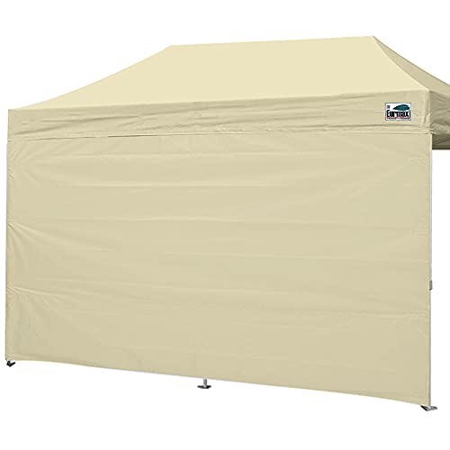 Image of Eurmax USA 10x20 Pop Up Canopy SunWall-UV Protection for Tents,Blocks Sunlight&Wind,Water Resistant Side Wall Only,Easy Hook & Loop Installation,Fit for 20FT Straight Leg Shelters&Gazebo,Beige