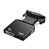 2. QUALITÉ D'IMAGE FULL HD 1080P — Ce convertisseur hdmi vga prend en charge une résolution jusqu'à 1920×1080p pour une image nette et précise. Idéal pour les présentations professionnelles, le streaming vidéo ou l'affichage étendu, il garantit une transmission du signal stable et sans perte de qualité