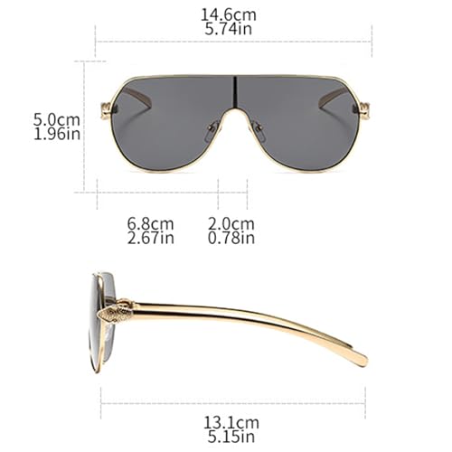 bullabulling Retro One-piece Sunglasses for Women Men Vintage Metal Frame Pilot Sun Glasses UV400 Gradient Lens4