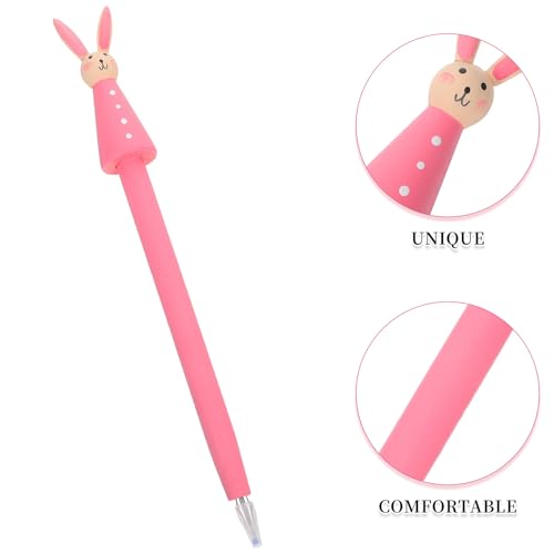 3 bolígrafos gel con diseño de conejo rosa miniatura 3