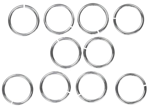 uGems 10 Sterling Silver Jump Lock Rings 18 Gauge 9mm