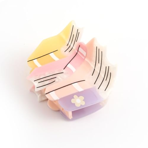 Acetate Book Hair Claw Clip Personalized Cute Girls Back to School Book Hair Claw Clip for Women Teacher Gift 1 Pieces