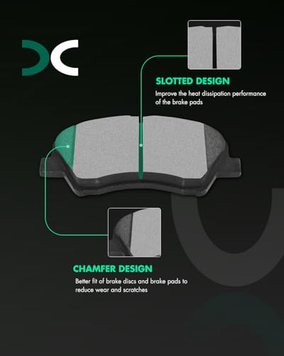 Image of SCITOO D2190 Ceramic Brake Pads Sets Front w /Hardware Replacement For Hyundai For Accent 2018-2022,For Kia For Rio 2018-2022