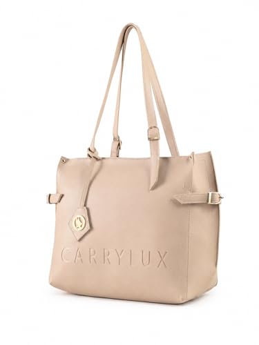 Image of Carrylux Women's Soft PU Tote Bag | Large Single Compartment Shoulder Handbag with Adjustable Strap | Office, College & Casual