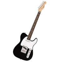 Squier by Fender Debut Collection Telecaster E-Gitarre, Laurel Griffbrett, Weißes Schlagbrett, Schwarz