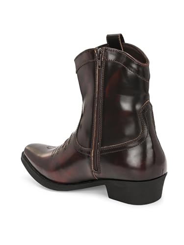 Image of Delize Black /Tan Cow Boy Chelsea Boots for Men's