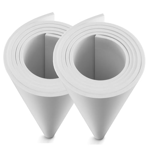 2 Pack Blanca Goma EVA 5mm, MEARCOOH 150cm*90cm Grande Cosplay Espuma EVA, Rollo Goma EVA Densidad 86kg/m3 para Cosplay, Manualidades, Proyectos DIY (2PCS 5mm Blanca)