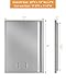 Stainless Steel Door for Outdoor Kitchens, 14W x 20H Inch Single BBQ Access Door with Recessed Handle & Vents, for Outdoor Kitchen and BBQ Island, Silver