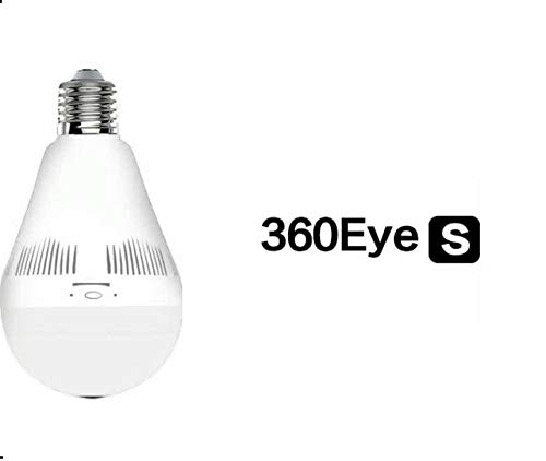 Mr. Gadget's Solutions ® Ampoule caméra HD 960p 360 degrés panoramique 3D caméra et interphone Système de sécurité à domicile
