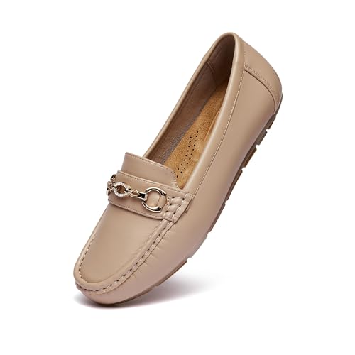 Image of Women's Business Loafers Work Casual Flats Shoes Lightweight Penny PU Leather Slip On Walking Shoes