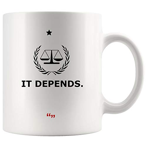 It Depends Law Lawyer Attorney Mug Coffee Cup Funny Tea Mugs Beer Cup
