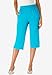 Roaman's Women's Plus Size Soft Knit Pull-On Capri Pant - 5X, Ocean
