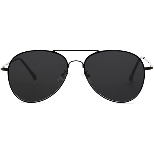 Image of SOJOS Classic Aviator Sunglasses for Women Men Metal Frame Spring Hinges SJ1030