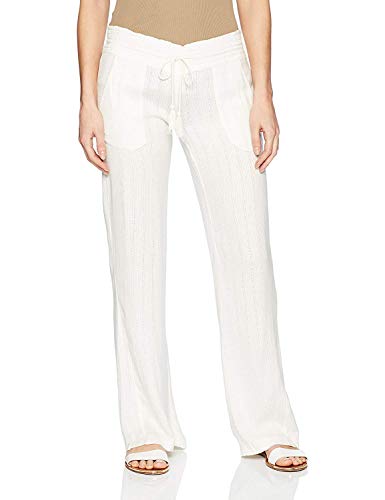 Roxy Womens Oceanside Beach Pant, Marshmallow, M