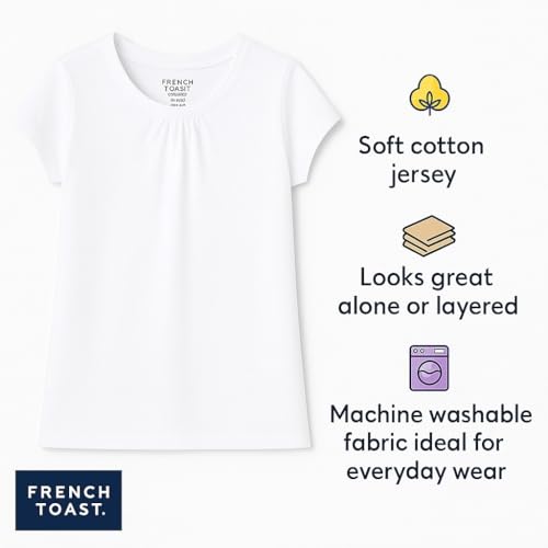 French Toast Girls' Short Sleeve Crew Neck T-Shirt4