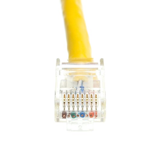 Cablewholesale 2 Foot Cat6 Yellow Ethernet Patch Cable, Bootless, 24Awg Network Cable With Rj45 Gold Plated Connector, 4 Pair Stranded Bare Copper, Unshielded Twisted Pair (Utp) Internet Patch Cable #TOP3