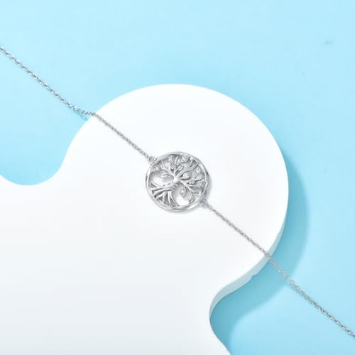 Diamond Tree of Life Bracelet for Women 925 Sterling Silver Family Tree Bracelet Diamond Jewelry Gift for Women Mom Grandma Anniversary Birthday Christmas3