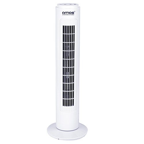 AMOS 29 Inch Tower Oscillating 3 Speed And Timer Free Standing Slim Air Cooling Home Office Fan...