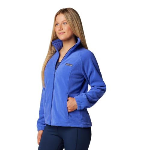 Columbia Benton Springs Damen-Fleecejacke mit durchgehendem Reißverschluss, Blau (Clematis Blue), XXL – Ansicht 4