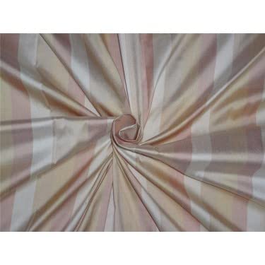 Tissu 100 % soie Dupion rose et beige DUPS 19 pour confectionner votre robe de mariée