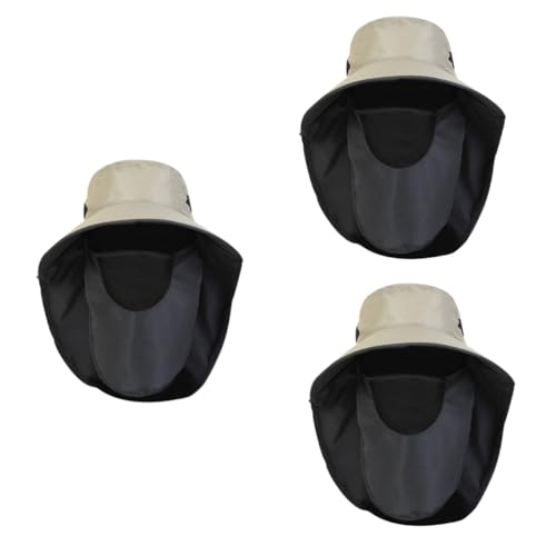Chapeau de pêcheur grenouille beige anti-coup de soleil pour le visage des enfants