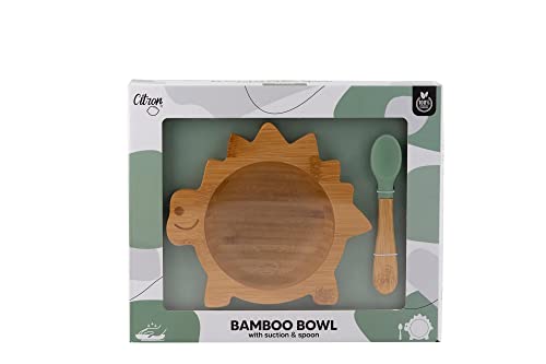 Juegos de vajilla marca Citron. Modelo Citron Bol de bambú Dino verde